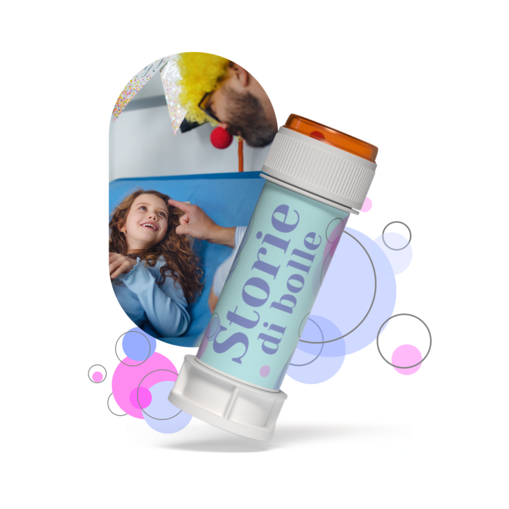 BUBBLE WORLD <br />
È IL MONDO <br />
DELLE BOLLE DI <br />
SAPONE<br />
