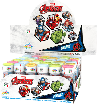 Avengers - Bolle di sapone Bubble World - Confezione da 36 pz