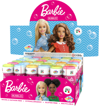 Barbie - Bolle di sapone Bubble World - Confezione da 36 pz