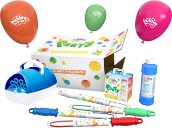 Party - Kit bolle di sapone e macchina sparabolle