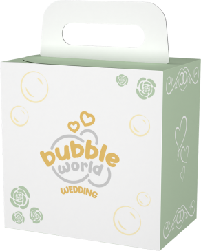 Wedding Pop Natura - Bolle di sapone in pack Bubble World - Conf. da 6 pz