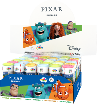 Pixar Multi - Bolle di sapone Bubble World - Confezione da 36 pz