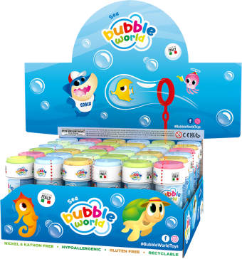 Sea - Bolle di sapone Bubble World - Confezione da 36 pz