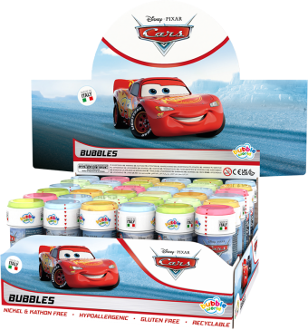 Disney/Pixar Cars - Bolle di sapone Bubble World - Confezione da 36 pz