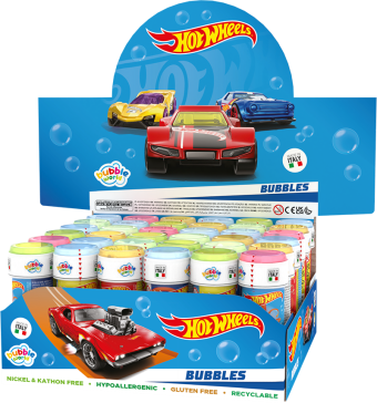 Hot Wheels - Bolle di sapone Bubble World - Confezione da 36 pz