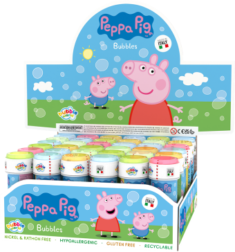 Peppa Pig - Bolle di sapone Bubble World - Confezione da 36 pz