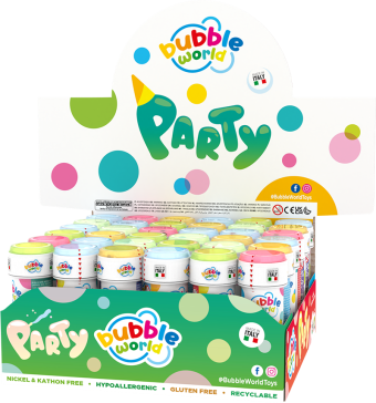 Party - Bolle di sapone Bubble World - Confezione da 36 pz