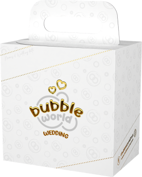 Wedding Chic - Bolle di sapone in pack Bubble World - Conf. da 6 pz
