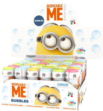 Minions - Bolle di sapone Bubble World - Confezione da 36 pz