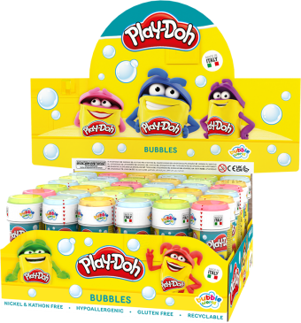 Play Doh - Bolle di sapone Bubble World - Confezione da 36 pz