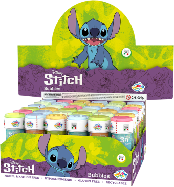 Stitch - Bolle di sapone Bubble World - Confezione da 36 pz