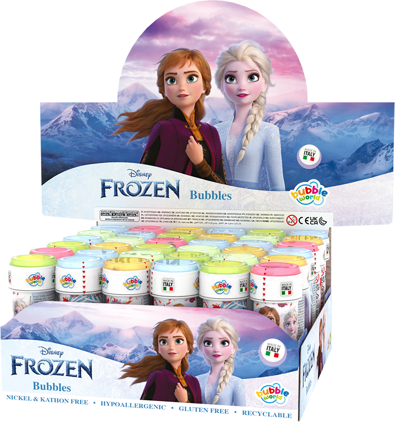 Frozen 2 - Bolle di sapone Bubble World - Confezione da 36 pz