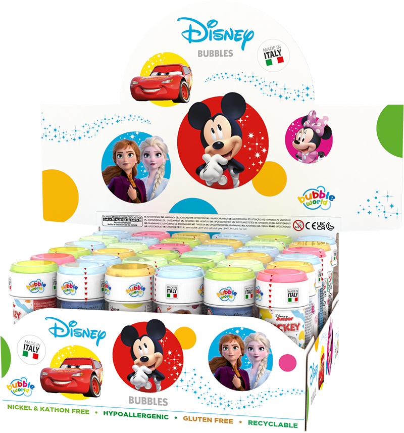 Disney Multiproperty - Bolle di sapone Bubble World - Confez. da 36 pz