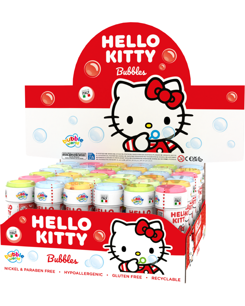 Hello Kitty - Bolle di sapone Bubble World - Confezione da 36 pz