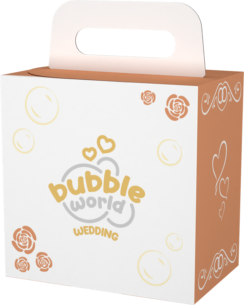 Wedding Pop Terra - Bolle di sapone in pack Bubble World - Conf. da 6 pz