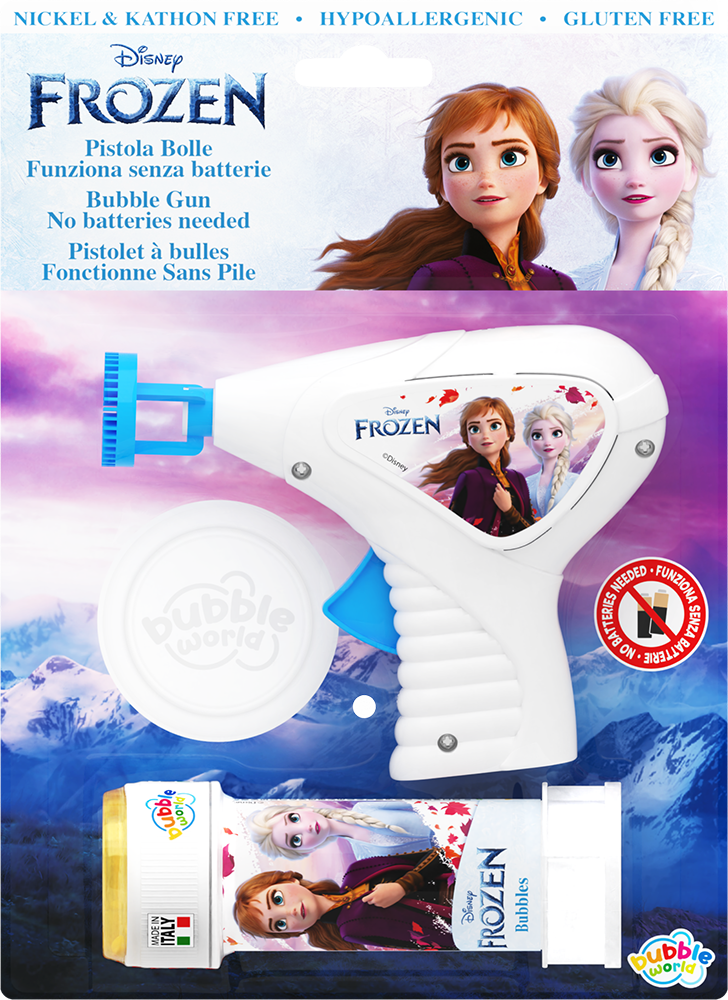 Frozen 2 - Pistola bolle piccola Bubble World in blister