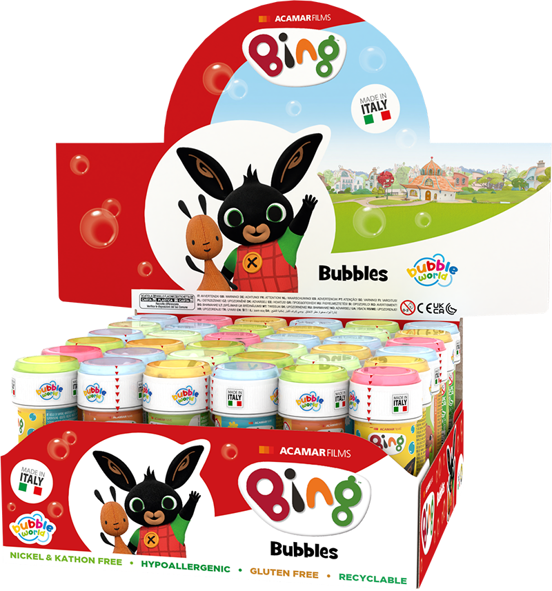 Bing - Bolle di sapone Bubble World - Confezione da 36 pz