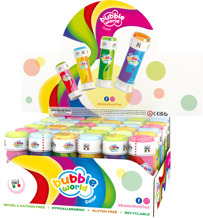 Color - Bolle di sapone Bubble World - Confezione da 36 pz