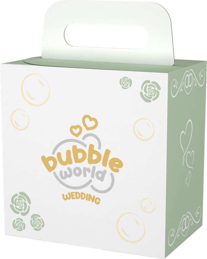 Wedding Pop Natura - Bolle di sapone in pack Bubble World - Conf. da 6 pz