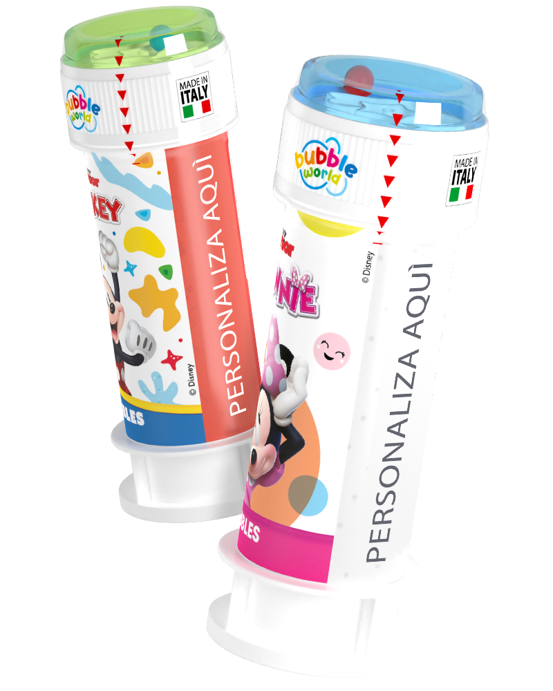 Mickey e Minnie - Bolle di sapone personalizzate Bubble World